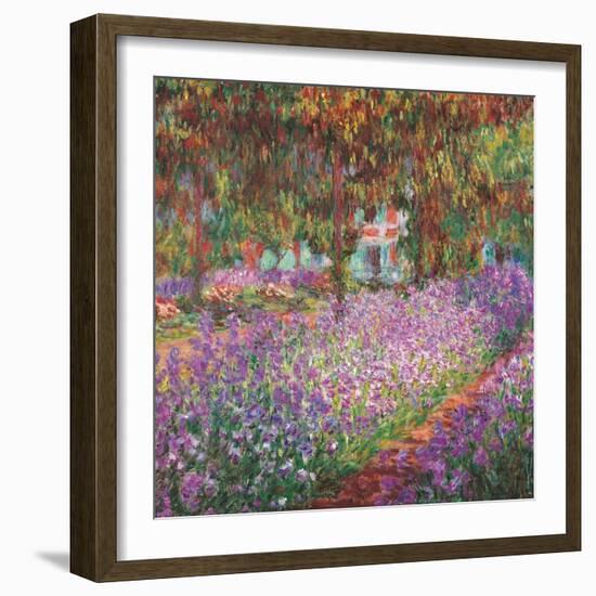 The Artist's Garden At Giverny, c.1900-Claude Monet-Framed Premium Giclee Print