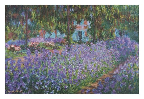 'The Artist's Garden at Giverny' Giclee Print - Claude Monet | Art.com