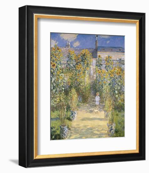 The Artist's Garden at Vetheuil, 1880-Claude Monet-Framed Art Print