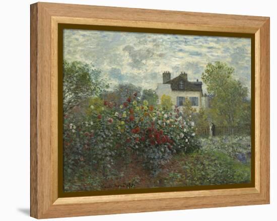 The Artist's Garden in Argenteuil, 1873-Claude Monet-Framed Stretched Canvas