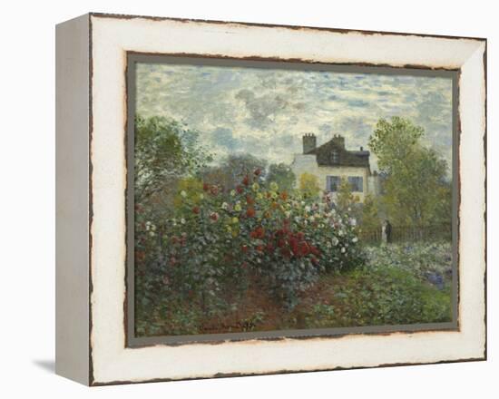 The Artist's Garden in Argenteuil, 1873-Claude Monet-Framed Stretched Canvas