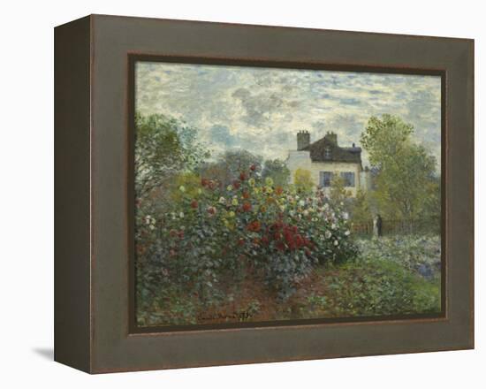 The Artist's Garden in Argenteuil, 1873-Claude Monet-Framed Stretched Canvas