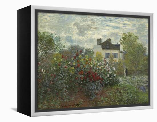 The Artist's Garden in Argenteuil, 1873-Claude Monet-Framed Stretched Canvas