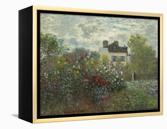 The Artist's Garden in Argenteuil, 1873-Claude Monet-Framed Stretched Canvas