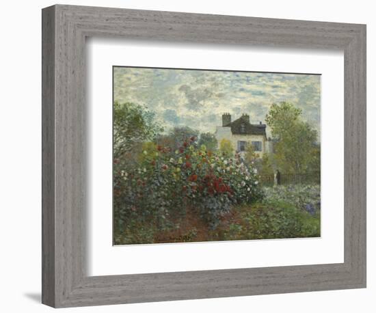 The Artist's Garden in Argenteuil, 1873-Claude Monet-Framed Premium Giclee Print