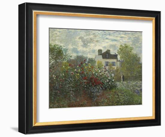 The Artist's Garden in Argenteuil, 1873-Claude Monet-Framed Premium Giclee Print
