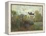 The Artist's Garden in Argenteuil (A Corner of the Garden with Dahlias), 1873-Claude Monet-Framed Premier Image Canvas