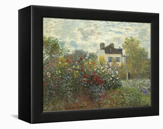 The Artist's Garden in Argenteuil (A Corner of the Garden with Dahlias), 1873-Claude Monet-Framed Premier Image Canvas