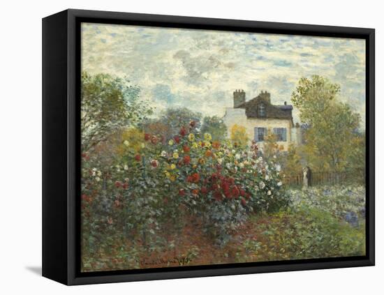 The Artist's Garden in Argenteuil (A Corner of the Garden with Dahlias), 1873-Claude Monet-Framed Premier Image Canvas