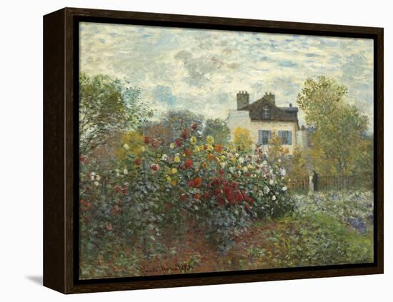 The Artist's Garden in Argenteuil (A Corner of the Garden with Dahlias), 1873-Claude Monet-Framed Premier Image Canvas