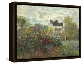 The Artist's Garden in Argenteuil (A Corner of the Garden with Dahlias), 1873-Claude Monet-Framed Premier Image Canvas