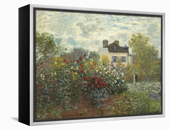 The Artist's Garden in Argenteuil (A Corner of the Garden with Dahlias), 1873-Claude Monet-Framed Premier Image Canvas