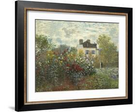 The Artist's Garden in Argenteuil (A Corner of the Garden with Dahlias), 1873-Claude Monet-Framed Giclee Print