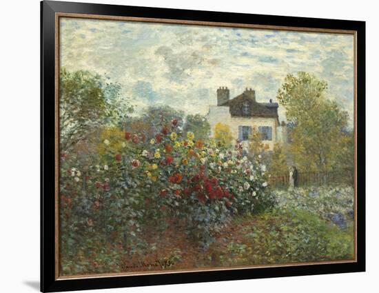 The Artist's Garden in Argenteuil (A Corner of the Garden with Dahlias), 1873-Claude Monet-Framed Giclee Print