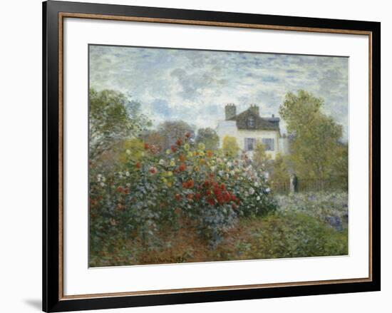 The Artist's Garden in Argenteuil, c.1873-Claude Monet-Framed Art Print