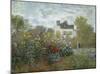 The Artist's Garden in Argenteuil, c.1873-Claude Monet-Mounted Art Print