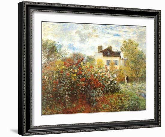 The Artist's Garden in Argenteuil-Claude Monet-Framed Art Print