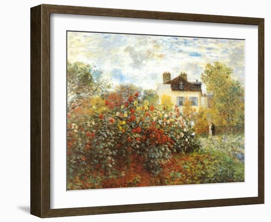 The Artist's Garden in Argenteuil-Claude Monet-Framed Art Print