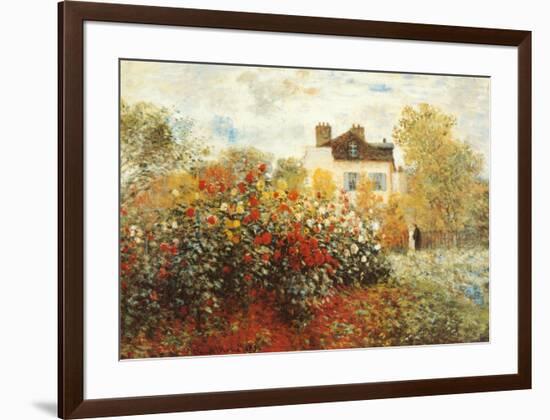 The Artist's Garden in Argenteuil-Claude Monet-Framed Art Print