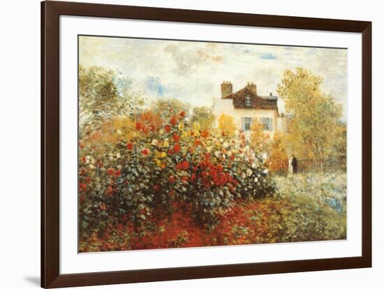 The Artist's Garden in Argenteuil-Claude Monet-Framed Art Print