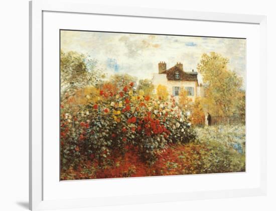 The Artist's Garden in Argenteuil-Claude Monet-Framed Art Print