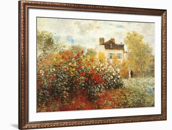 The Artist's Garden in Argenteuil-Claude Monet-Framed Art Print