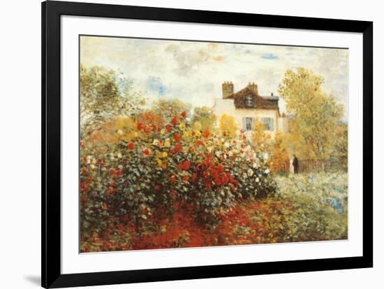 The Artist's Garden in Argenteuil-Claude Monet-Framed Art Print