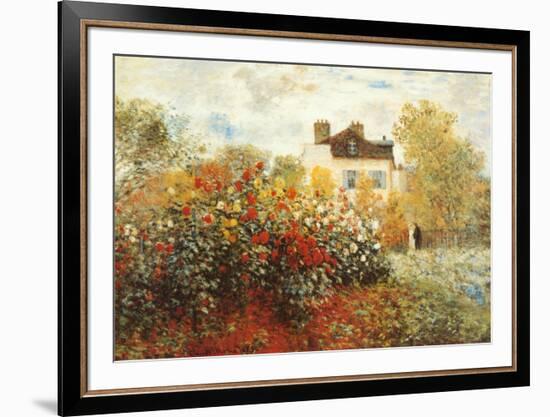 The Artist's Garden in Argenteuil-Claude Monet-Framed Art Print