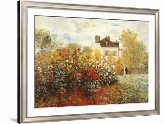 The Artist's Garden in Argenteuil-Claude Monet-Framed Art Print