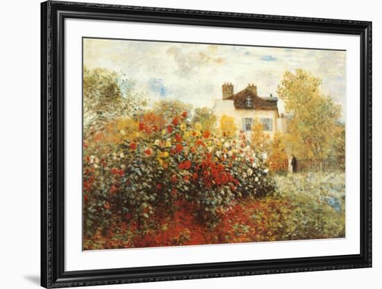 The Artist's Garden in Argenteuil-Claude Monet-Framed Art Print