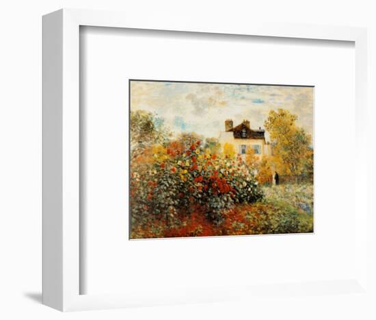 The Artist's Garden in Argenteuil-Claude Monet-Framed Art Print