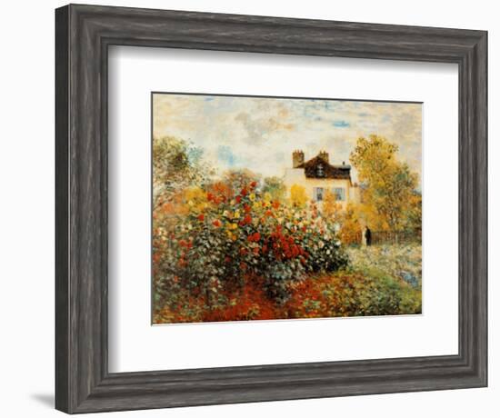 The Artist's Garden in Argenteuil-Claude Monet-Framed Art Print