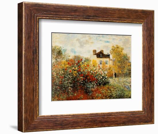 The Artist's Garden in Argenteuil-Claude Monet-Framed Art Print