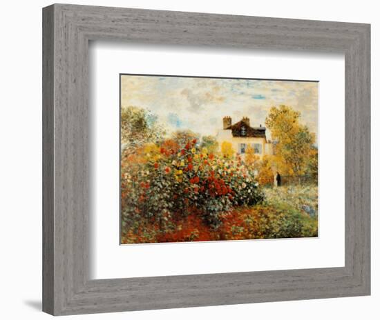 The Artist's Garden in Argenteuil-Claude Monet-Framed Art Print