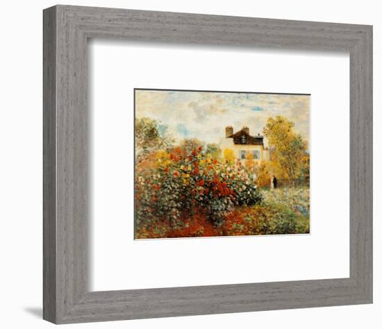 The Artist's Garden in Argenteuil-Claude Monet-Framed Art Print