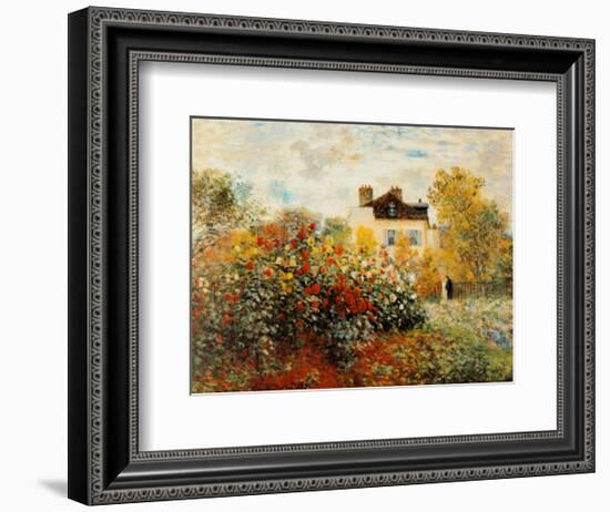 The Artist's Garden in Argenteuil-Claude Monet-Framed Art Print