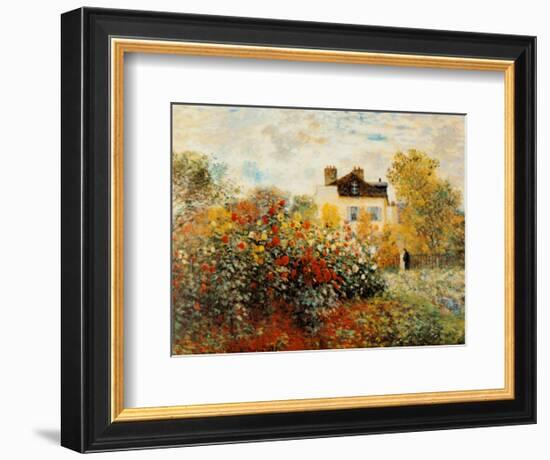 The Artist's Garden in Argenteuil-Claude Monet-Framed Art Print