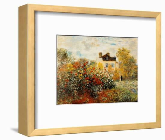 The Artist's Garden in Argenteuil-Claude Monet-Framed Art Print