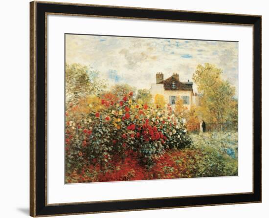 The Artist's Garden in Argenteuil-Claude Monet-Framed Art Print