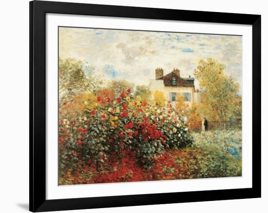 The Artist's Garden in Argenteuil-Claude Monet-Framed Art Print