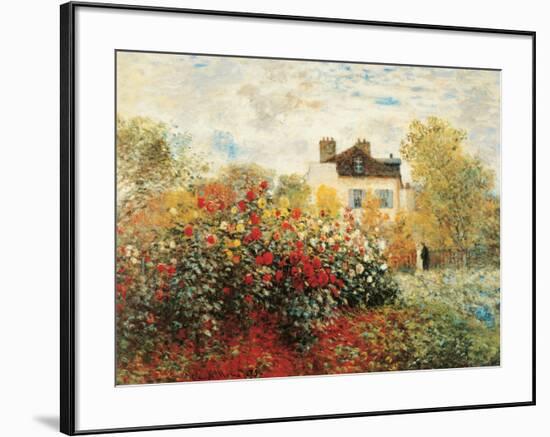 The Artist's Garden in Argenteuil-Claude Monet-Framed Art Print