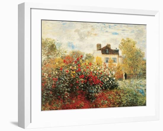 The Artist's Garden in Argenteuil-Claude Monet-Framed Art Print