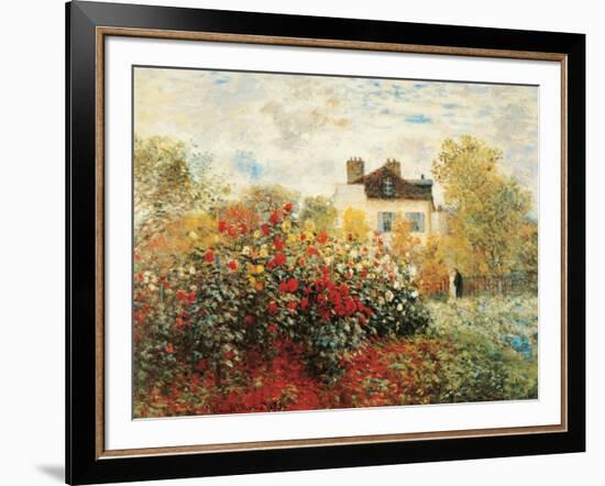 The Artist's Garden in Argenteuil-Claude Monet-Framed Art Print