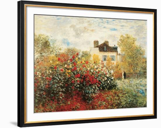 The Artist's Garden in Argenteuil-Claude Monet-Framed Art Print