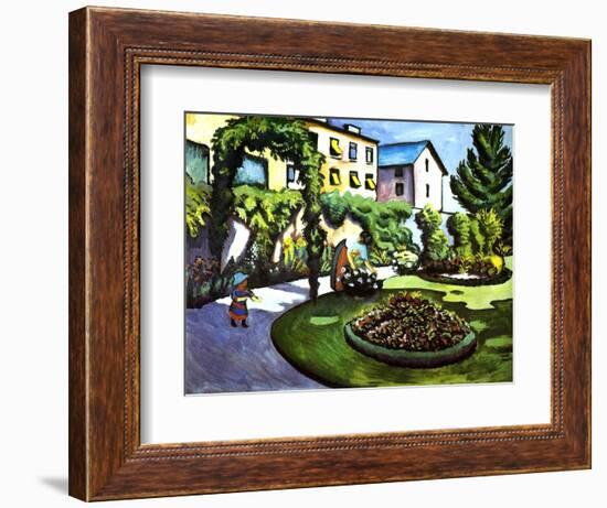 The Artist's Garden in Bonn, Germany, 1911-Auguste Macke-Framed Giclee Print