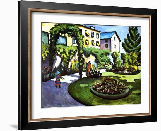 The Artist's Garden in Bonn, Germany, 1911-Auguste Macke-Framed Giclee Print