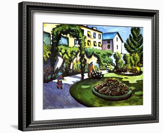 The Artist's Garden in Bonn, Germany, 1911-Auguste Macke-Framed Giclee Print