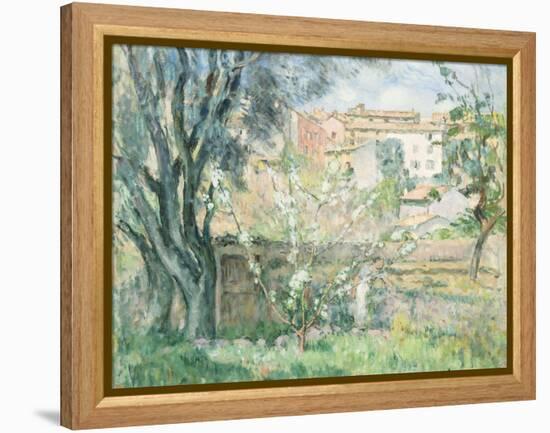 The Artist's Garden in Cannet, Le Jardin de L'Artiste au Cannet, 1931-Henri Lebasque-Framed Premier Image Canvas