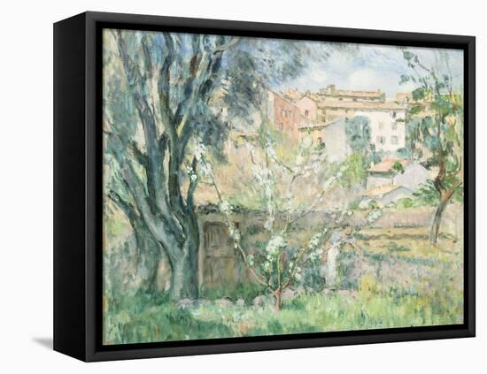 The Artist's Garden in Cannet, Le Jardin de L'Artiste au Cannet, 1931-Henri Lebasque-Framed Premier Image Canvas