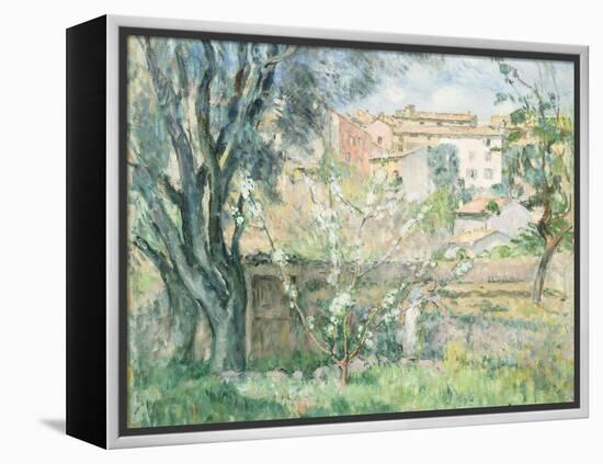 The Artist's Garden in Cannet, Le Jardin de L'Artiste au Cannet, 1931-Henri Lebasque-Framed Premier Image Canvas